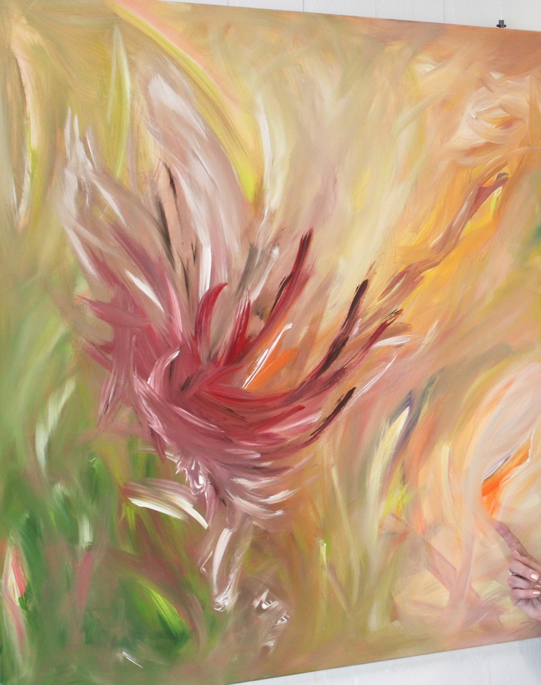Gemälde „Endspurt“ von Silvia Grasser